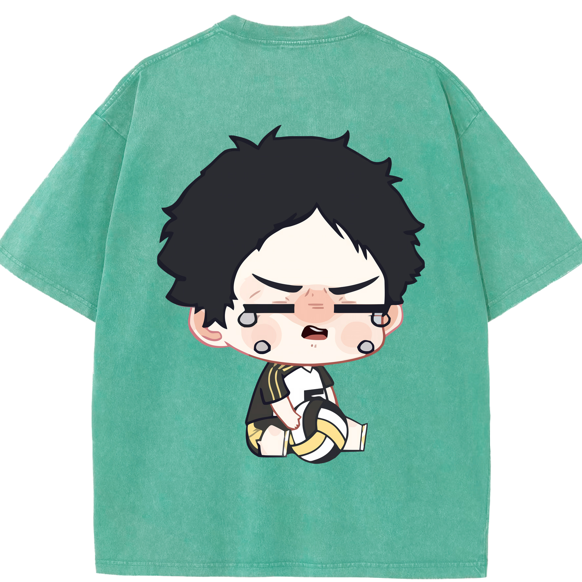 （画像用） ハイキュー!! Haikyu!! 綿100% ヴィンテージ風 半袖Tシャツ（背面プリント）